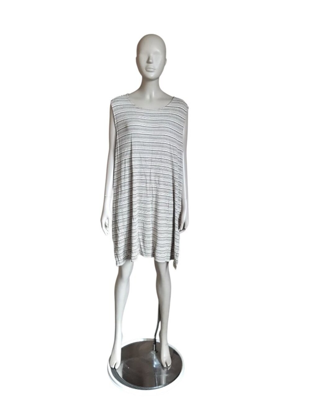 J.Jill Brown, Black and White Striped Tunic